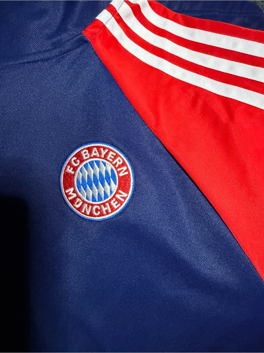 Adidas FC Bayern Munich Track Jacket Navy Red White Men’s S NWT